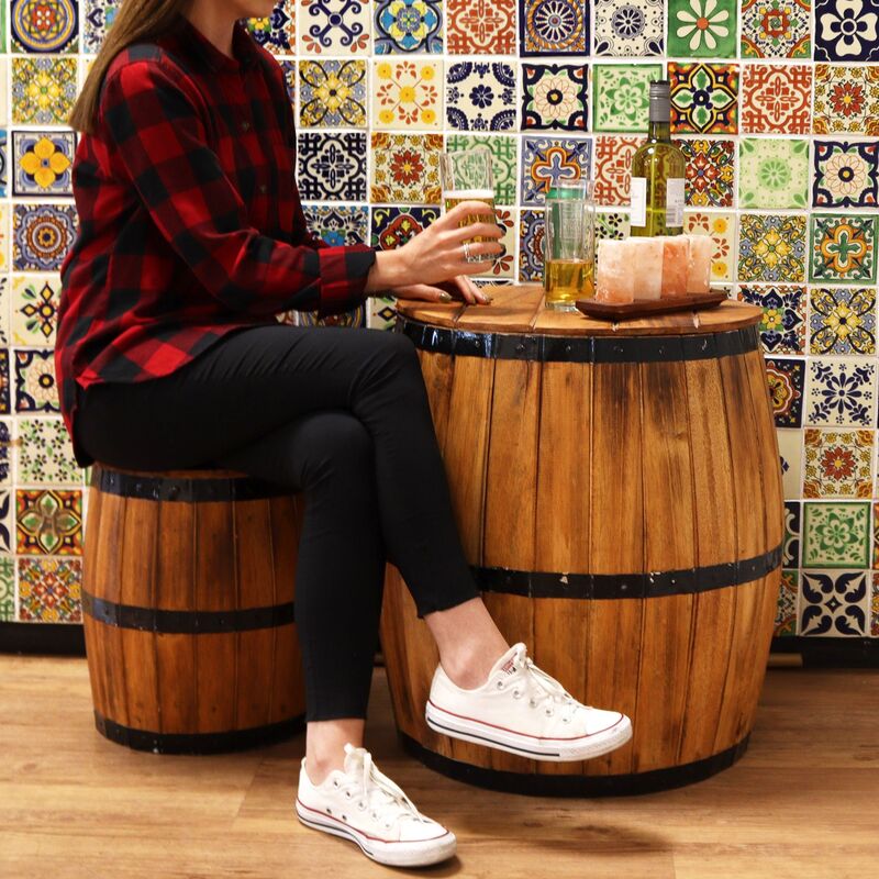 Generic Rustic Brew Barrel Furniture Set