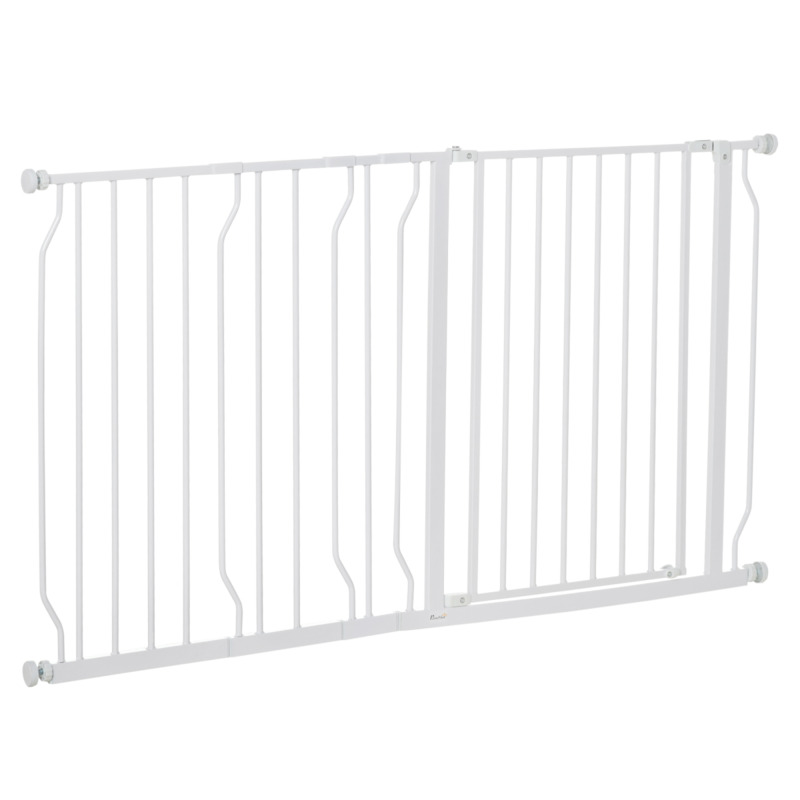 Metal Pet Safety Gate For Doorways - White