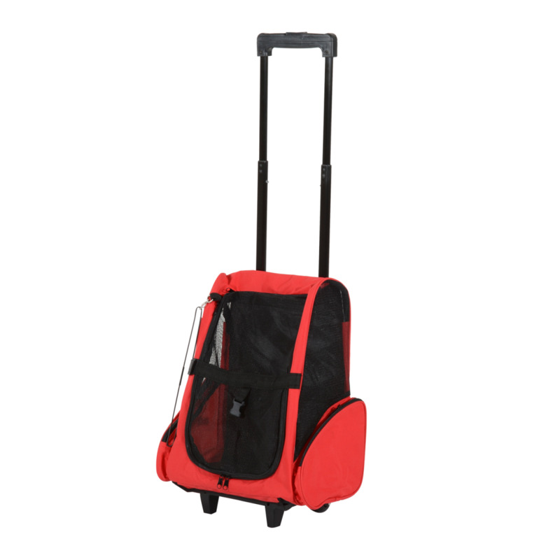 Pawhut Oxford Cloth Pet Carrier Backpack Trolley - Extendable Handle