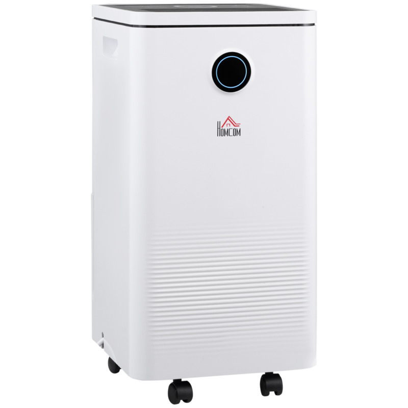 Homcom 10l Day 2500ml Quiet Dehumidifier - Portable Home Laundry Room Electric Moisture Remover
