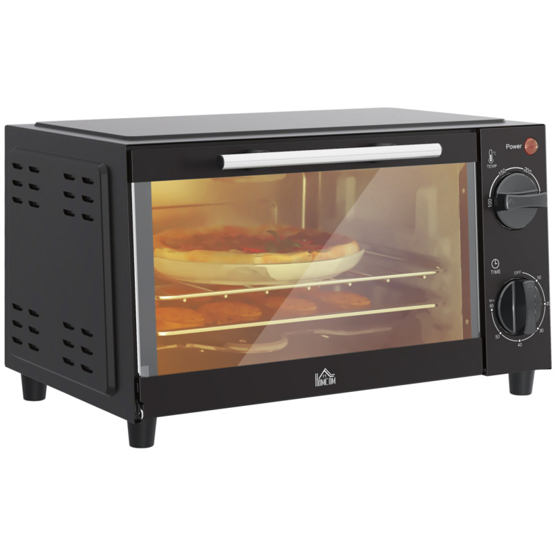 Homcom 9l Mini Convection Oven - Electric Grill, Toaster Oven, 750w