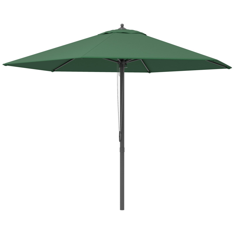 Outsunny 2.8m Green Patio Sun Umbrella Parasol Outdoor Garden Canopy - Base Not Included