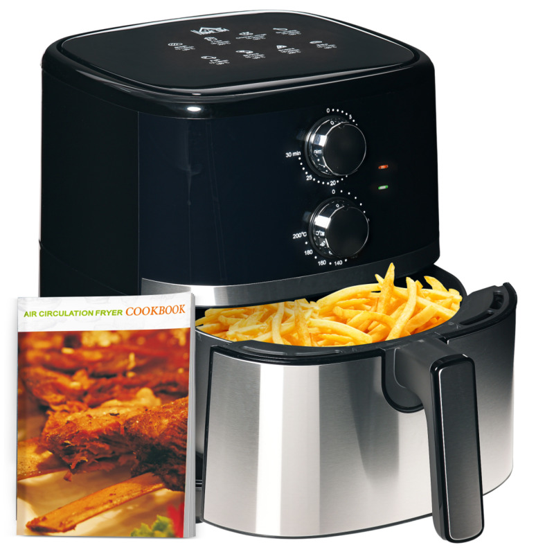 Air Fryer 4.5l 1500w With Timer - Healthier Cooking, Bake, Broil, Roast