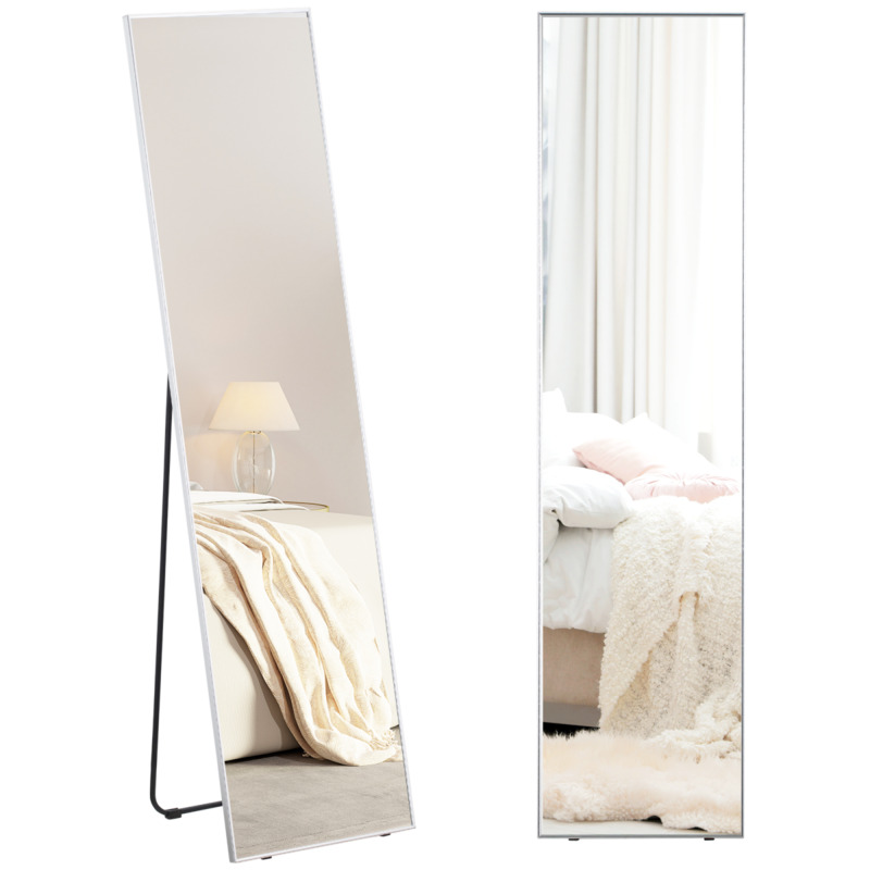 Full-length Wall-mounted Dressing Mirror - Black Frame