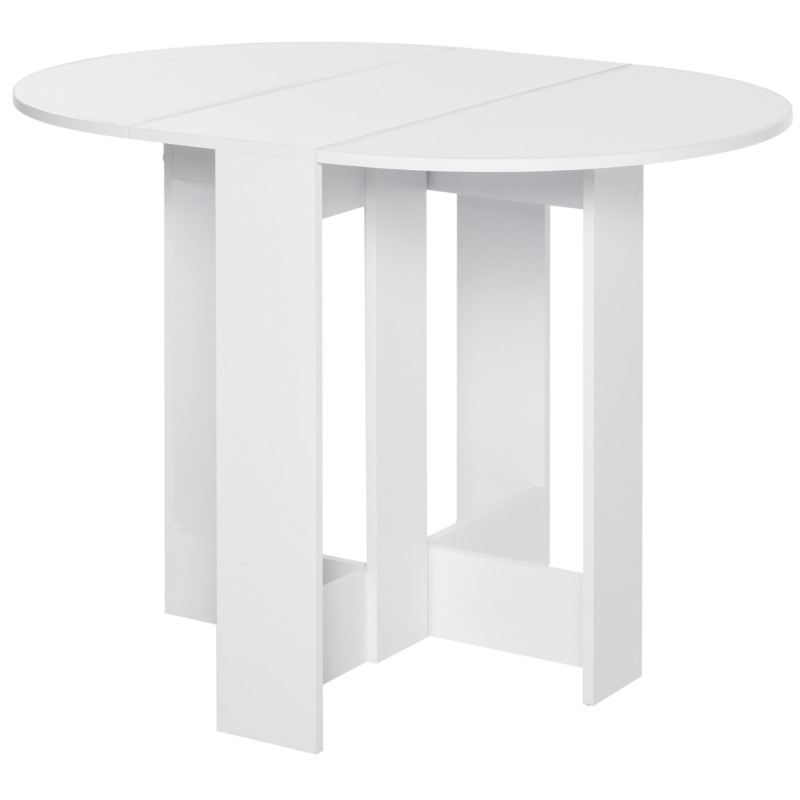 Homcom Drop Leaf Dining Table Foldable Space-saving Bar Table For Small Kitchen