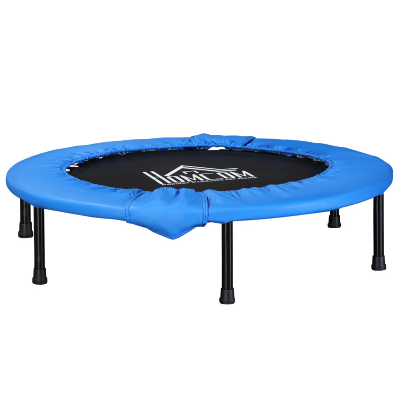 Foldable Mini Fitness Trampoline Exercise Rebounder Jumper - 96cm Blue
