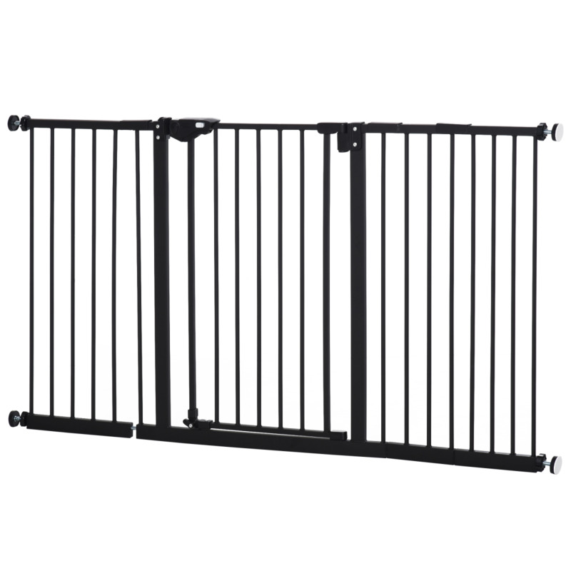 Adjustable Metal Pet Gate With Auto-close, 3 Extensions, 4 Screws, Secure Pet Barrier