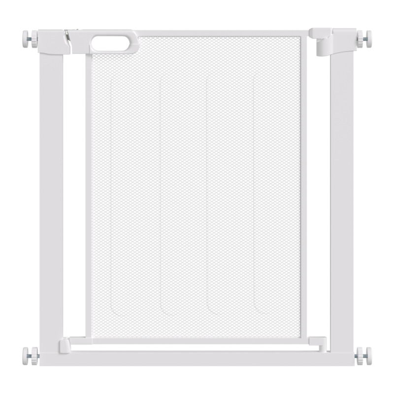 Pressure Fit Safety Gate 75-82cm - White, Automatic Closing, Pet Barrier