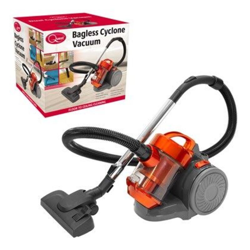 Quest Compact Bagless Cyclonic Vacuum Cleaner - Lightweight, Powerful Suction