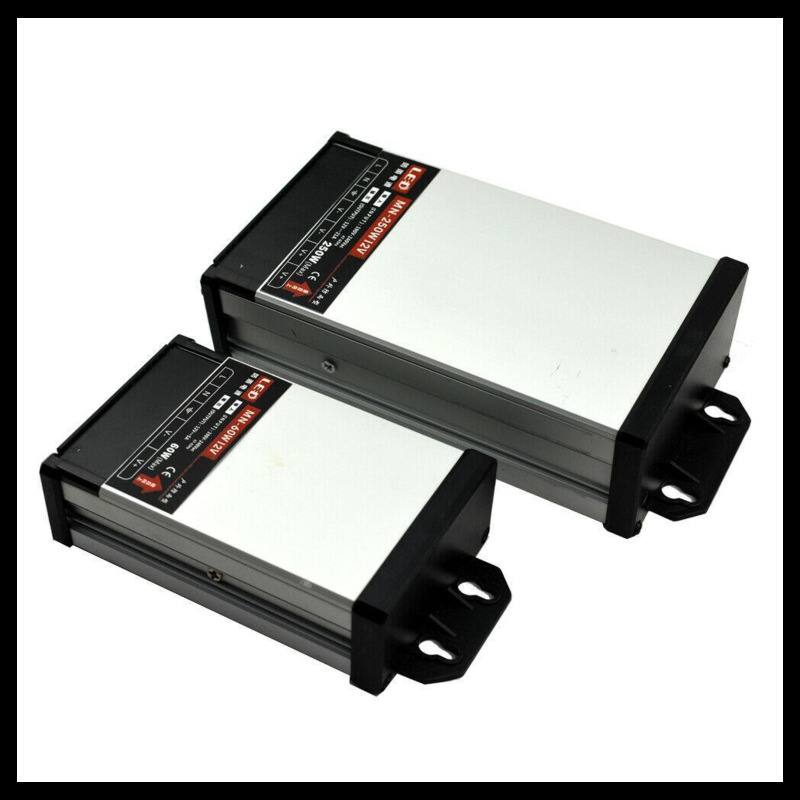 12v Led Driver Power Supply Transformer For Lamps - Aluminium Case, Ip45 Rainproof, 3-year Warranty
