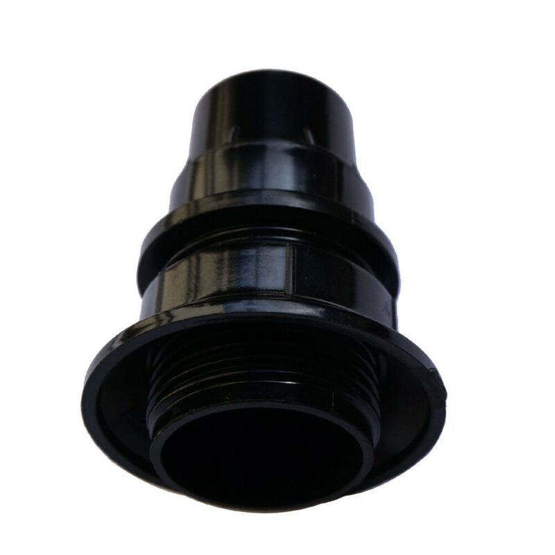 Ledsone E14 Bulb Holder Plastic Lamp Socket - Black, 250V 60W-image