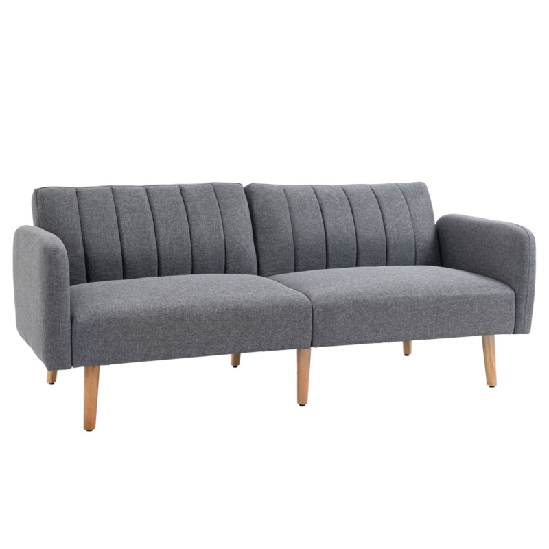 Homcom Fabric Sofa Bed - 3 Recline Positions, 2 Seater