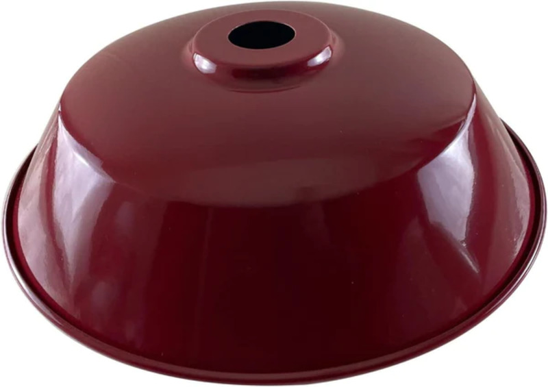 Ledsone Metal Industrial Pendant Lampshade - Vintage Retro Design, Burgundy, 36cm Diameter