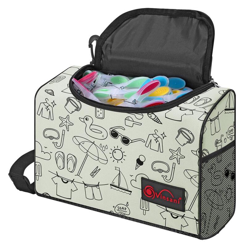 Vinsani Zipped Peg Bag - Cream