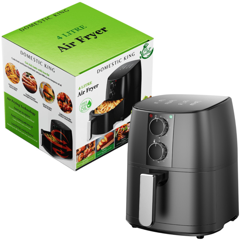 Dk 4l Air Fryer With Rapid Air Technology & Digital Display - Non-stick, Dishwasher Safe