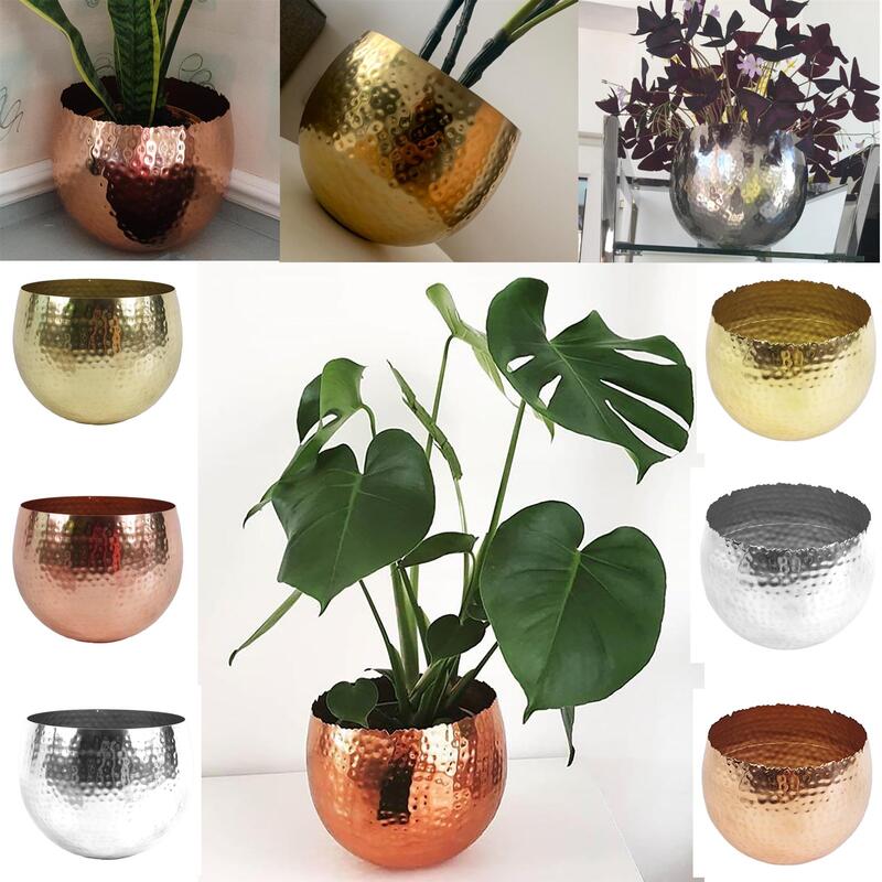 Leaf Curved Hand-finished Planters - Gold Copper Silver - Choice Of Designs
