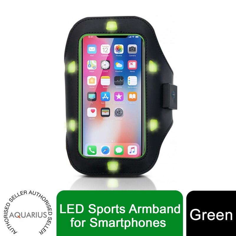 Aquarius Led Sports Armband For Smartphones - Secure Fit, Full Screen Access, Universal Compatibility