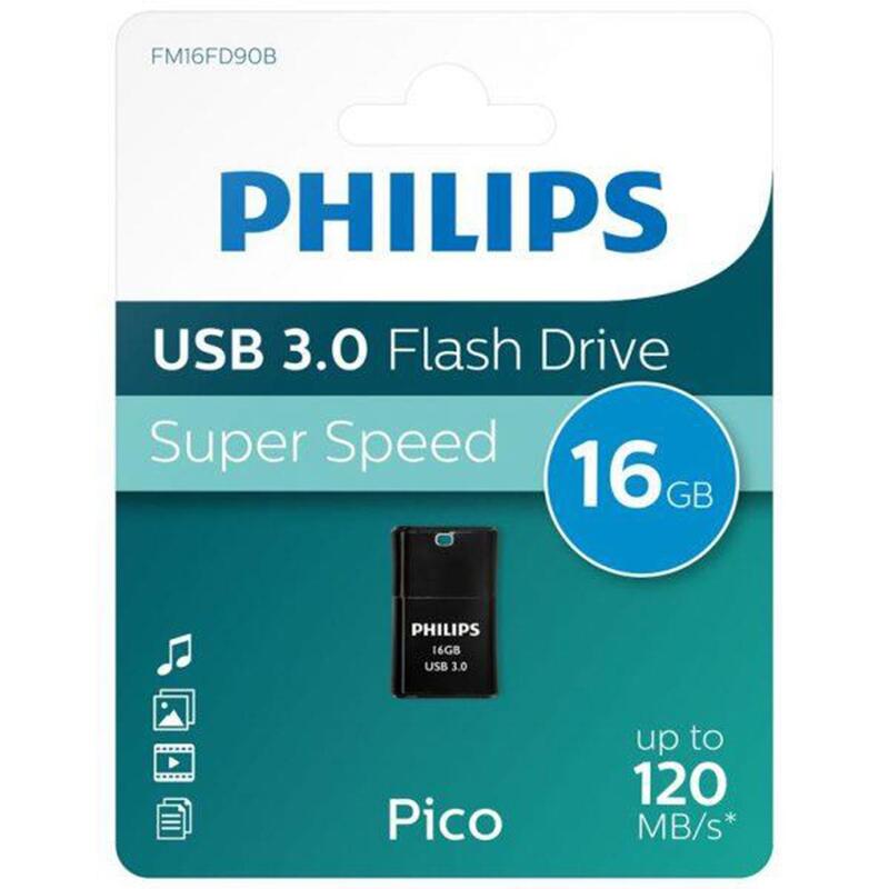 Philips Usb 3.0 Pico Edition Flash Drive 16gb - Black