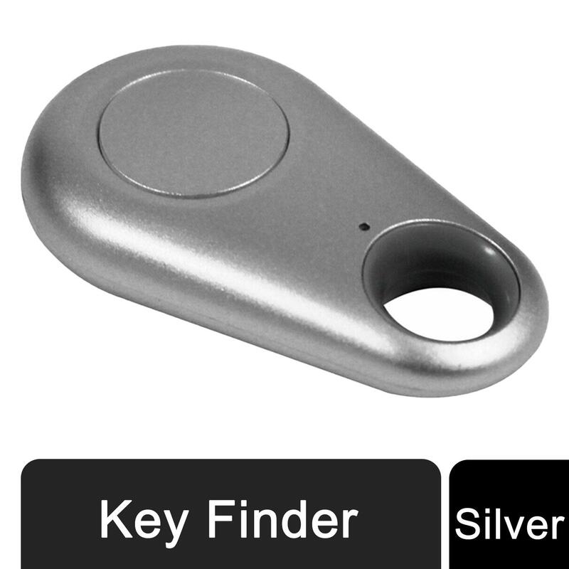 AQUARIUS Last Location Finder GPS Tracker Key Finder with Wireless Sensor and Anti-Theft Alarm, Bluetooth Connectivity Wireless Key Ring, Silver-image