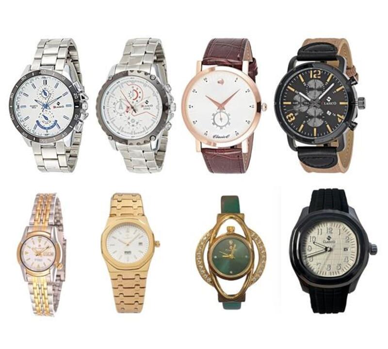 Clasico Assorted Fashion Watches For Men & Ladies - Gift Box Included