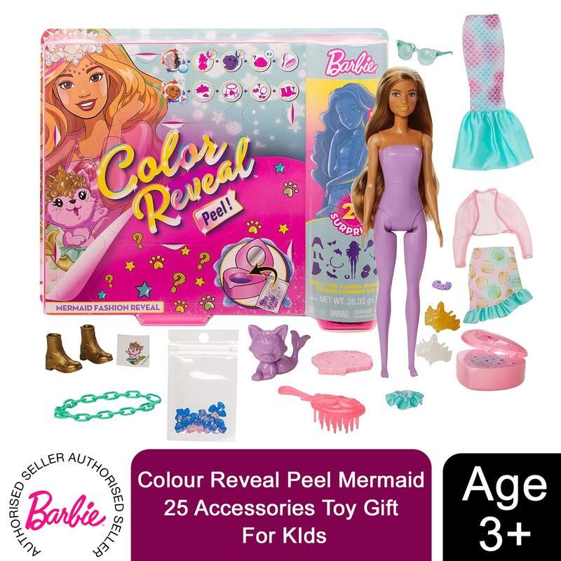 Barbie Mermaid Colour Reveal Doll - Over 25 Surprises Gxv93