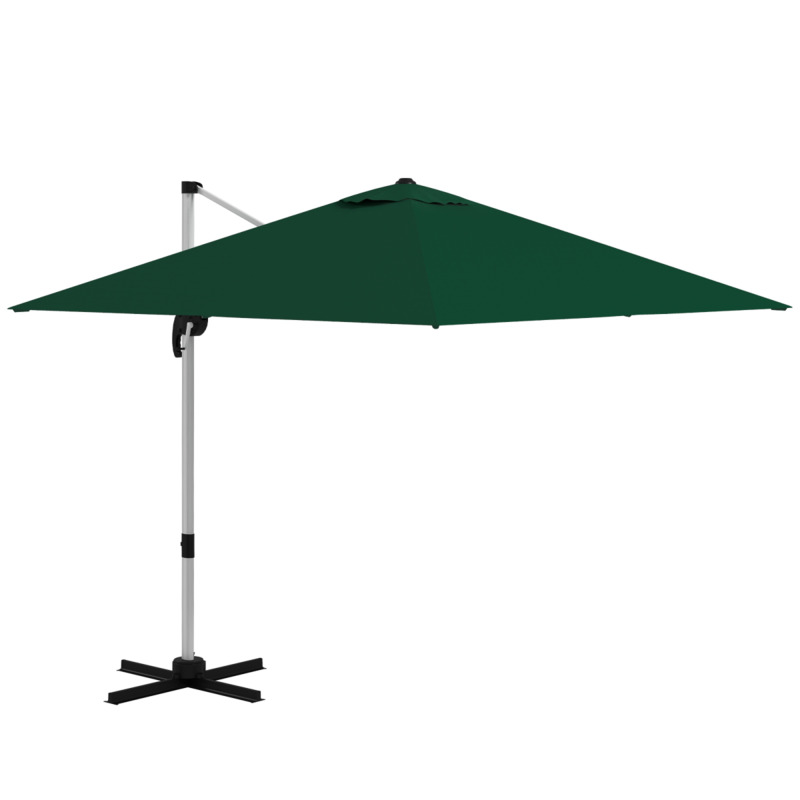 Outsunny Two-tier Cantilever Parasol Garden Umbrella - 3m X 3m - Green