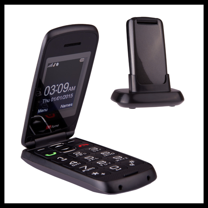 Ttfone Tt300 Star Big Button Flip Mobile Phone - Grey