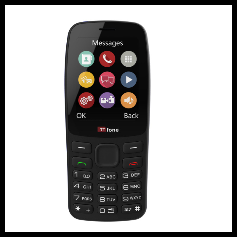 Ttfone Tt175 Dual Sim Mobile Phone - 2.4-inch Display, Unlocked, Camera, Torch, Media, Games, Usb Cable