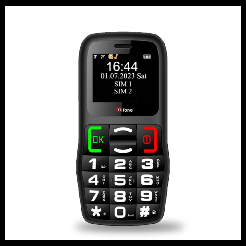 Ttfone Tt220 Big Button Mobile Phone - Unlocked, Emergency Button, Long Battery Life, Torch, Talking Keys