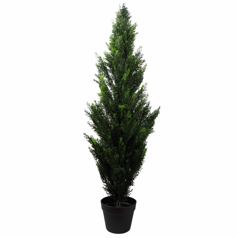 Leaf 120Cm Artificial Cedar Cypress Topiary - Uv Resistant