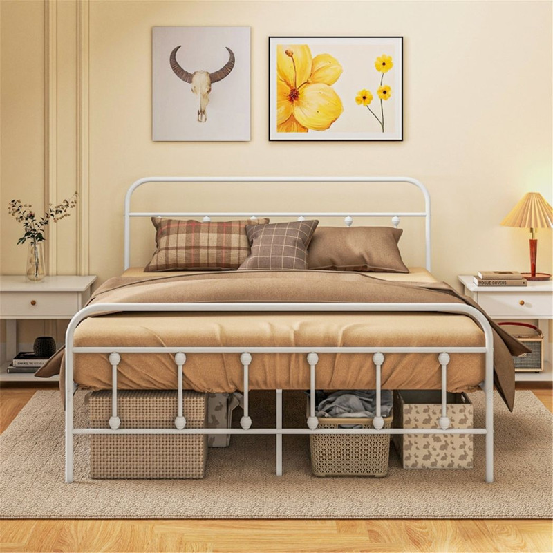 King Size Metal Bed Frame - Sturdy Modern Design