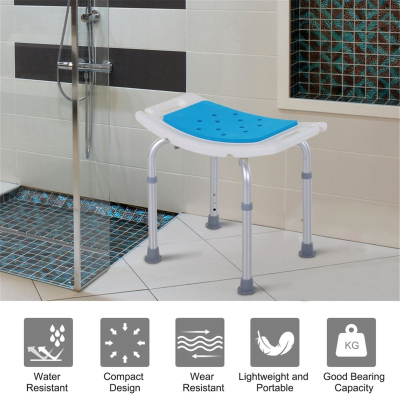 Shower Chair For Bathroom Safety - Durable Comfortable Easy To Clean