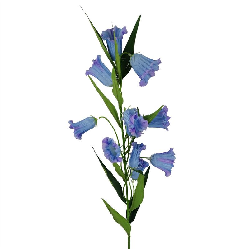 Leaf 100cm Trumpet Artificial Flower Stem - Blue