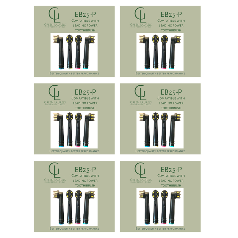 Green Laurels Charcoal-infused Replacement Toothbrush Heads For Oral-b - 6 Pack