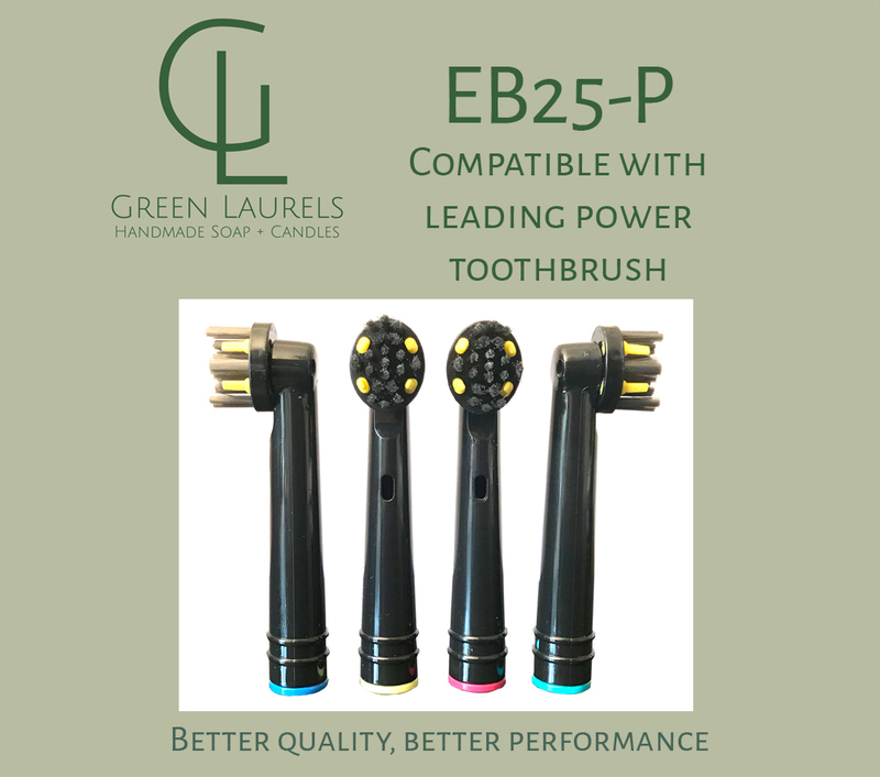 Green Laurels Recyclable Toothbrush Heads With Charcoal Bristles For Oral-b Electric Toothbrushes - 1 Pack