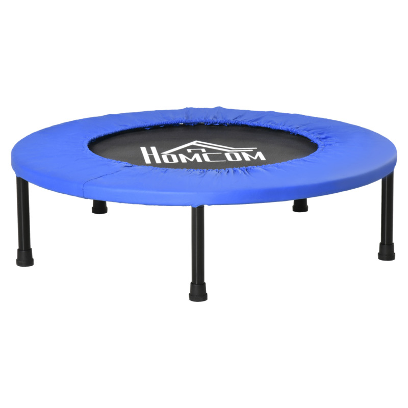 Homcom Fitness Trampoline Exercise - 81cm Diameter, Max Load 100kg, Blue Black