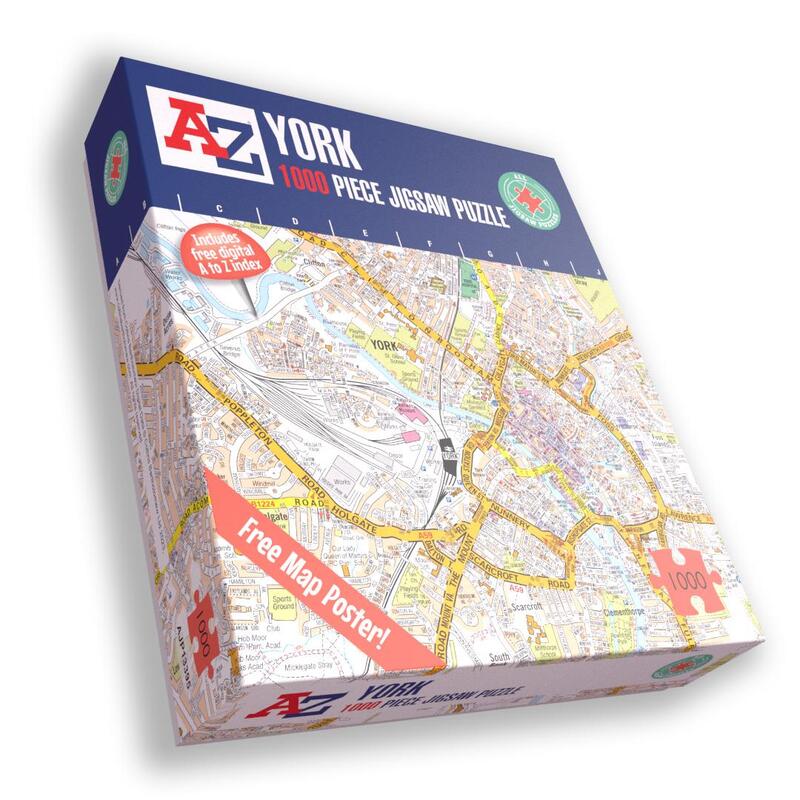 A To Z 1000 Piece Jigsaw Puzzle - Detailed Map Of York