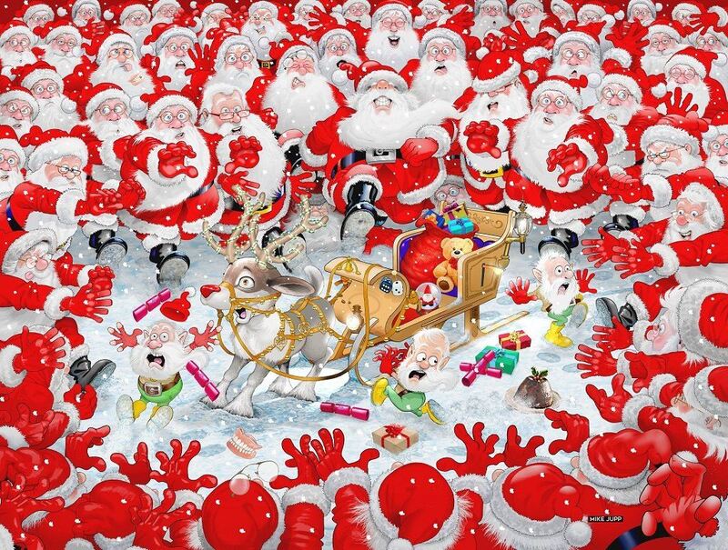 Mike Jupp Christmas Scramble 1000 Piece Jigsaw Puzzle