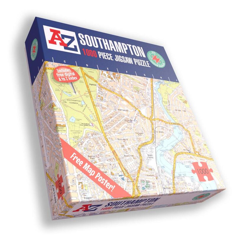 A To Z Southampton 1000 Piece Jigsaw Puzzle - Detailed Map