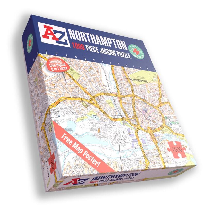 A To Z 1000 Piece Northampton Map Jigsaw Puzzle