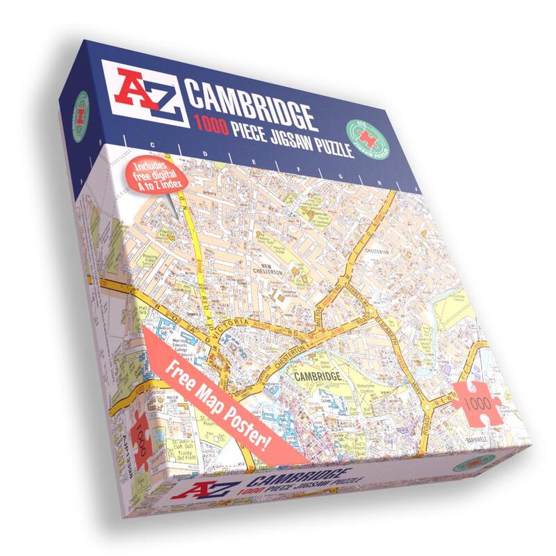 A To Z Cambridge Map 1000 Piece Jigsaw Puzzle - Detailed City Streets
