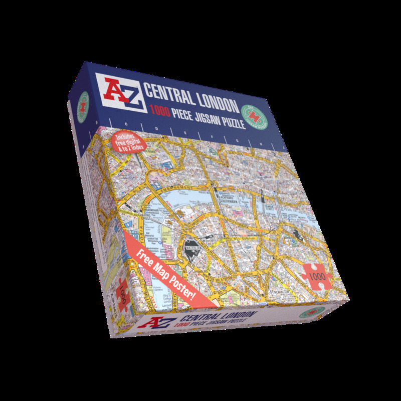 A To Z London A To Z Map 1000 Piece Jigsaw Puzzle High Quality Durable Construction