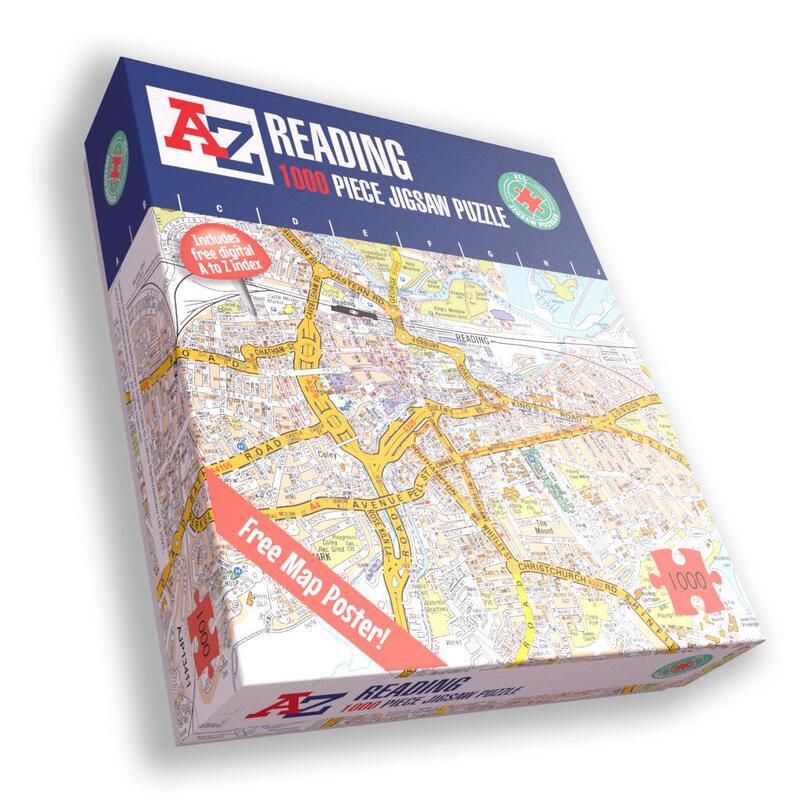 A To Z Reading 1000 Piece Jigsaw Puzzle - Detailed Map