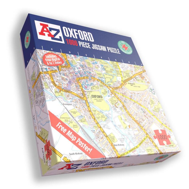 A To Z 1000 Piece Jigsaw Puzzle - Detailed Oxford Map