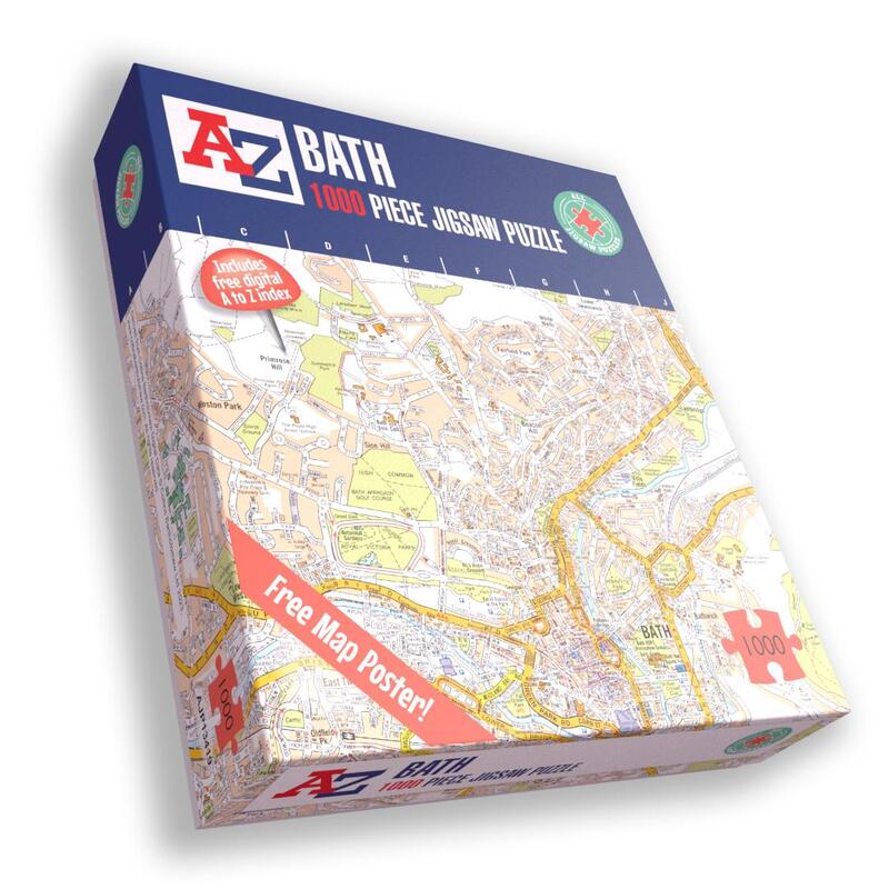 A To Z Bath 1000 Piece Jigsaw Puzzle - Detailed Map