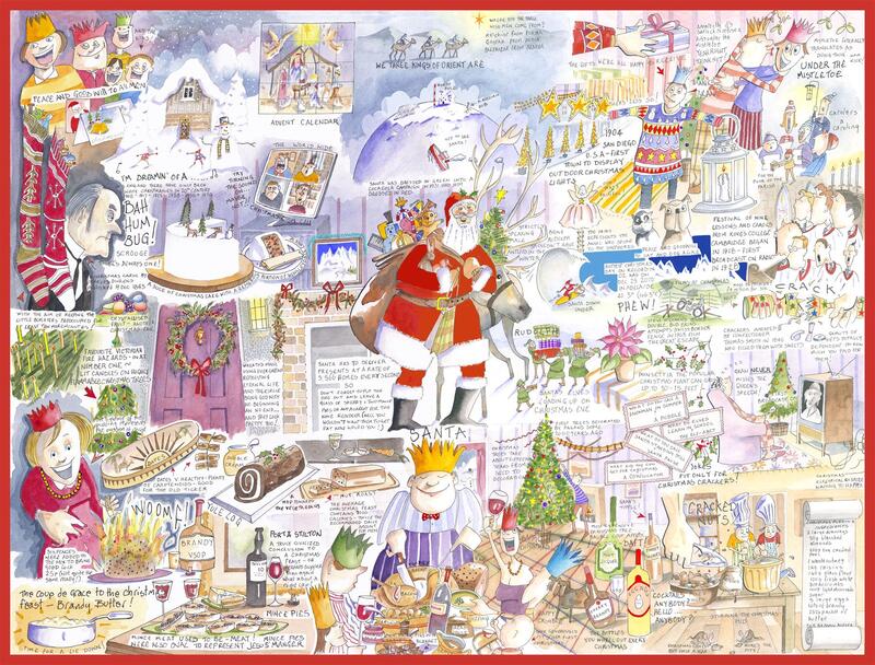 Tim Bulmer Christmas 1000 Piece Jigsaw Puzzle - Festive Artwork