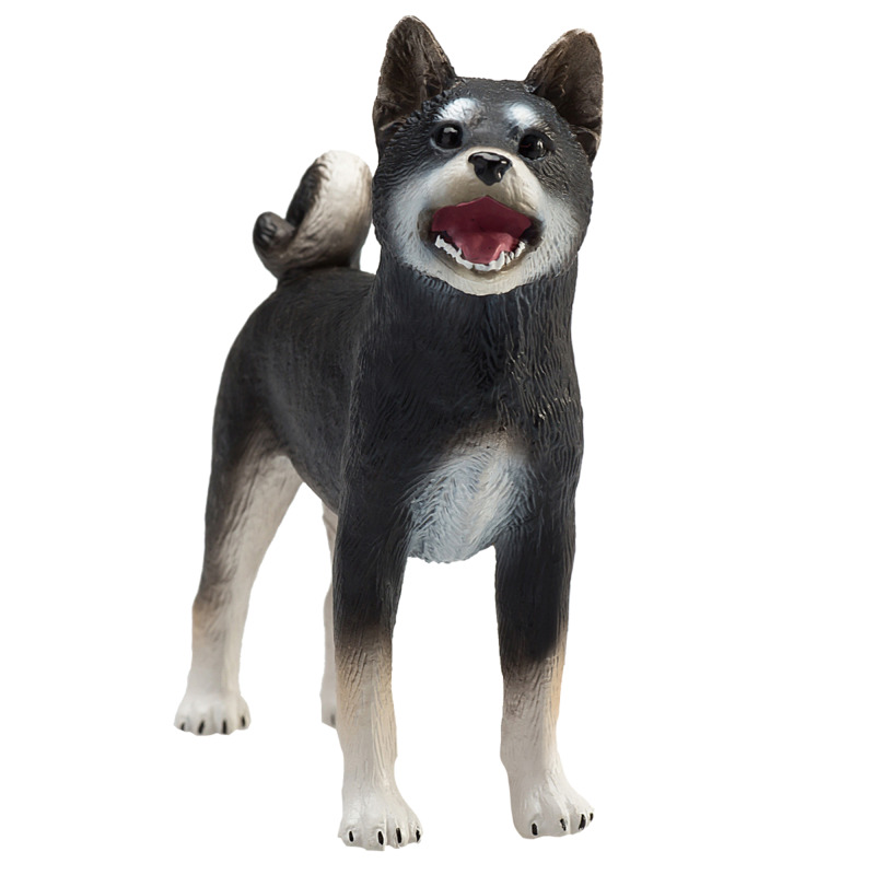 Mojofun Realistic Shiba Inu Dog Figurine - Black