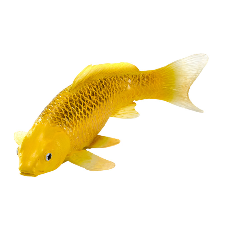 Mojo Fun Matsuba Koi Fish Figurine - Hand-painted Gold & Black Scales