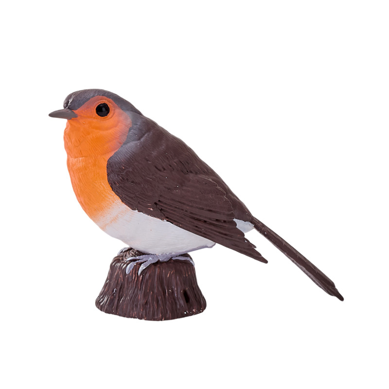Mojo Fun Realistic Robin Bird Figurine - Hand-painted British Wildlife Toy