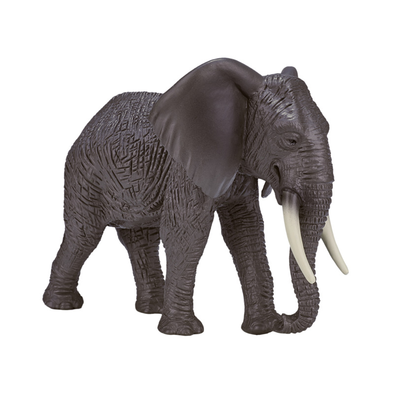 Mojofun African Elephant Figurine - Realistic Wildlife Toy